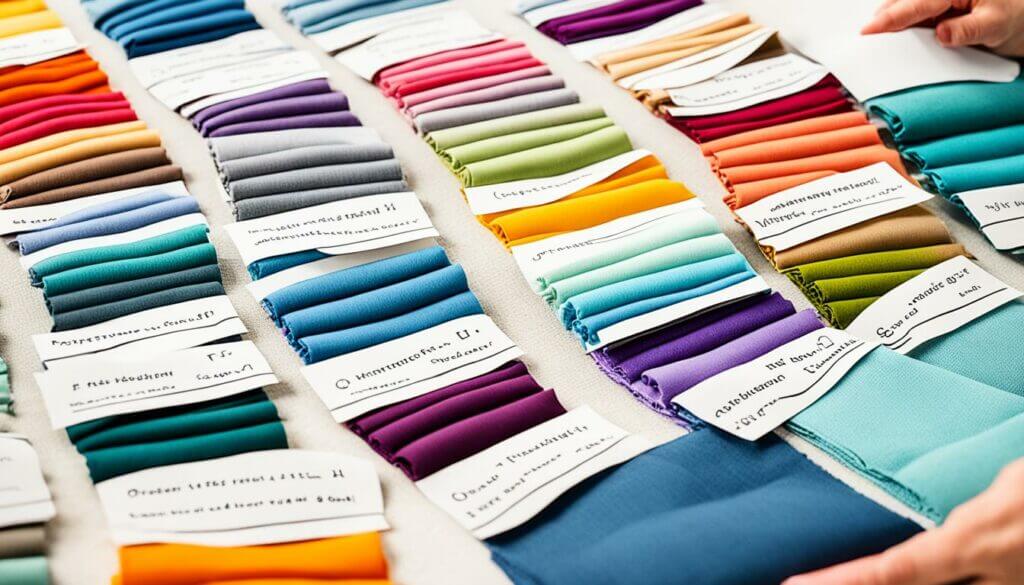 Pillow material selection