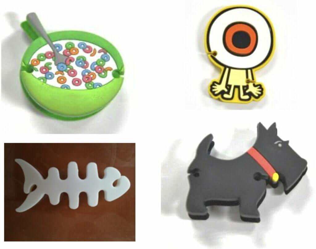 一系列物品,包括一隻狗、一個碗和一碗麥片。